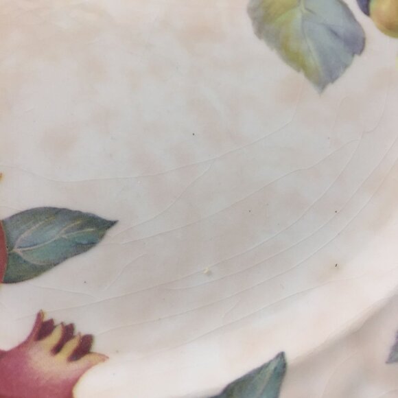 Set of 2 Vintage Amiata Italy Salad Plates, Fruit & Gold Lattice Rim - Picture 6 of 9